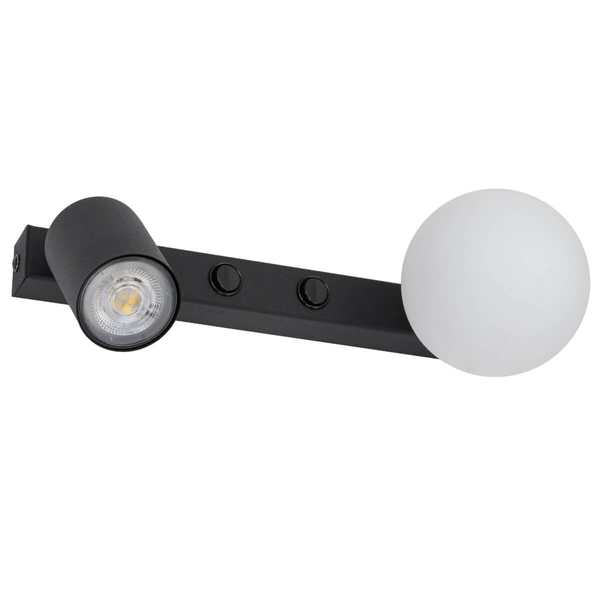 Naścienna lampa regulowana Vox 10148 bubble tubka czarna biała