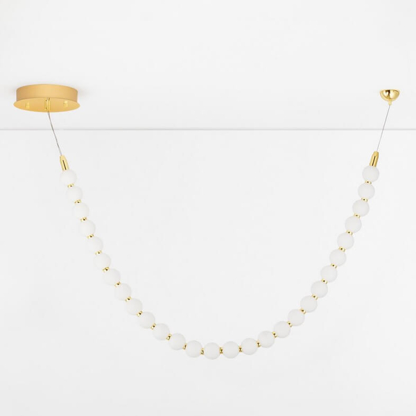 Lampa zwisająca MOCA LE44208 LED 48W 3000K pearl bubbles biała złota