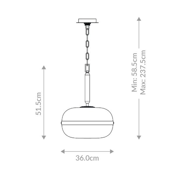 Okrągła lampa wisząca Nottingham QN-NOTTINGHAM-1P-AB złoty przezroczysty