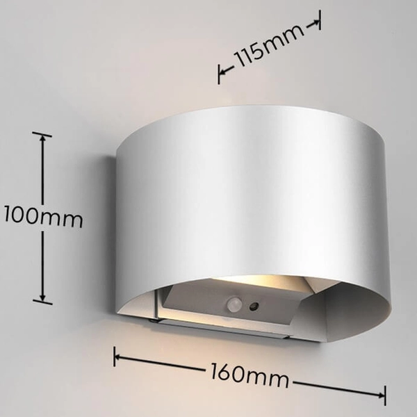 Lampa ścienna ogrodowa Talent R27769187 LED 2W 3000K IP44 srebrna