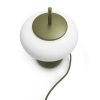 Stołowa lampka TORNI TOS11414P1 biała oliwkowa szklana metalowa E27 15W z wtyczką