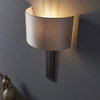 Salonowa lampa ścienna L&-195271 Light& z abażurem brązowa ecru