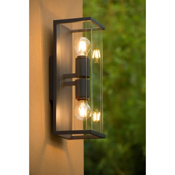 Podłużny kinkiet ścienny CLAIRE 27883/02/30 Lucide IP54 loft antracyt