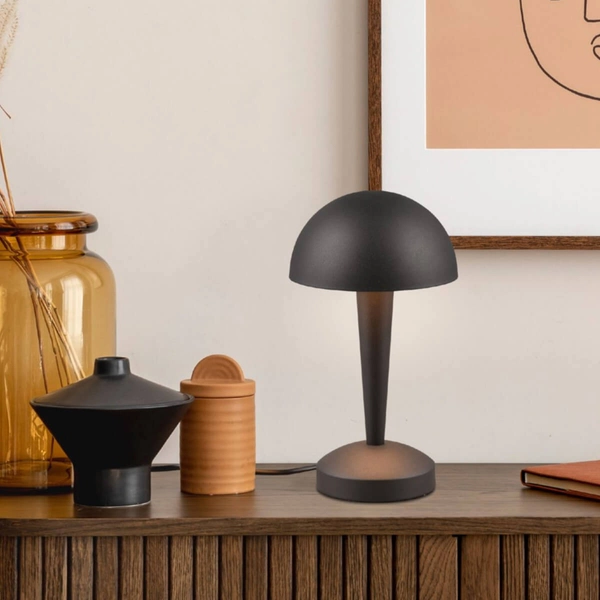 Nocna lampa do sypialni Canaria R59561180 RL Light grzyb czarna