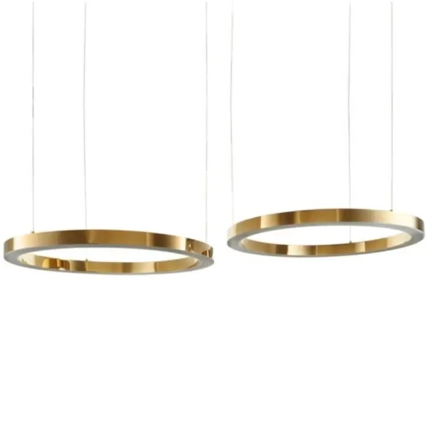Nowoczesna lampa wisząca Circle DN924-80+80 gold Step LED 112W 3000K złota