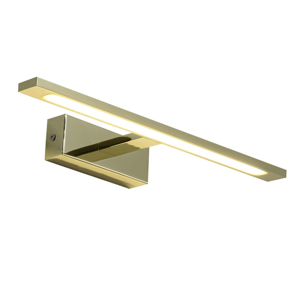 Kinkiet LAMPA galeryjka ISLA GS-LWB-12W GOLD Light Prestige OPRAWA ścienna LED 12W 4000K do łazienki nad lustro IP44 złota