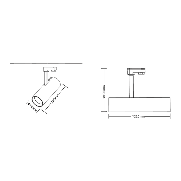 Trójfazowa lampa do systemu szynowego SUMBA ML1112 LED 35W 3000-4000K białe