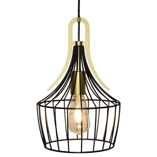 Wisząca LAMPA loft PAROV 4925 Rabalux metalowy ZWIS klatka do salonu czarna