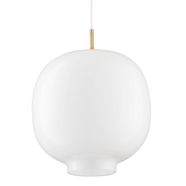 Zwisowa lampa sypialniana Boni ST-9960P/L white szklana kula nad stół biała