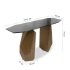 Szafka niska CELESTE MM001501100384 czarna złota metal szklana 150cm