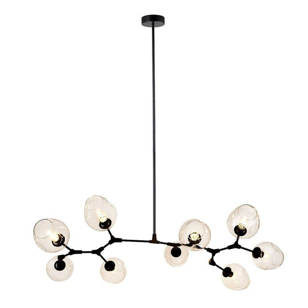 Salonowa lampa wisząca Modern orchid ST-1232-9 BLACK TRANSPARENT Step molekuły czarna