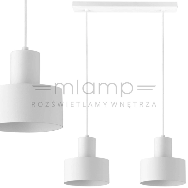 LAMPA wisząca RIF 30904 Sigma metalowa OPRAWA zwis industrialny na listwie biały