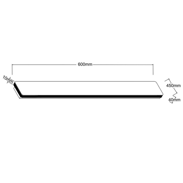 Podłużna lampa ścienna Bodo LP-789/1W 60 BK LED 12W 3000-6000K IP54 czarny