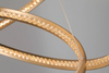 Salonowa lampa wisząca Brighton LED 55W 3000K z kryształkami złota