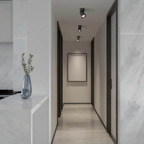 Sufitowa lampa regulowana Pointa LP-6398/1WS BK do przedpokoju czarny