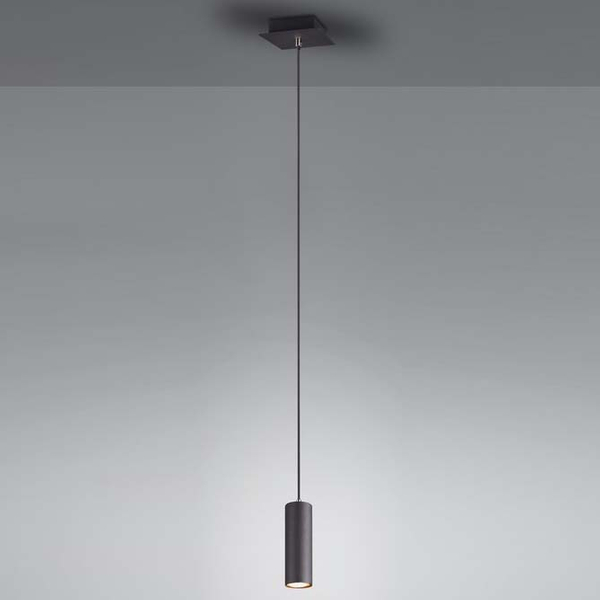 Wisząca tuba czarna VANTOS DL132312400 punktowa lampa zwis do biura