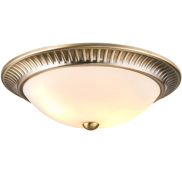 Salonowa lampa sufitowa Brahm 91123 plafon mosiądz biały