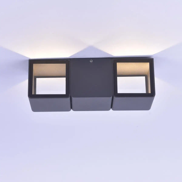 Prostokątna lampa elewacyjna Marcel LED 8W 3000K grafitowa