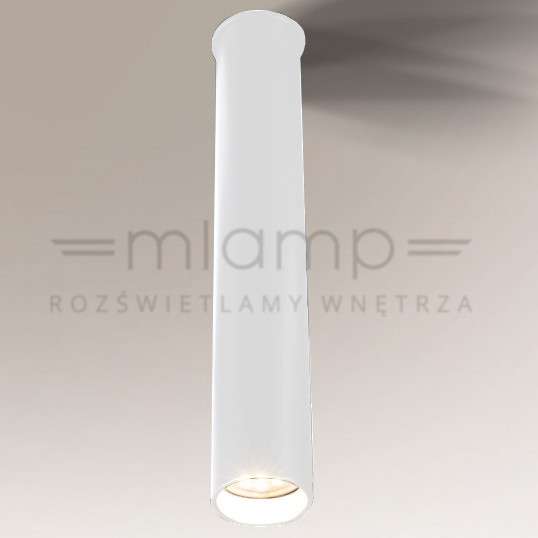 Natynkowa LAMPA sufitowa YABU 7746 Shilo łazienkowa OPRAWA plafon metalowa tuba IP44 biała