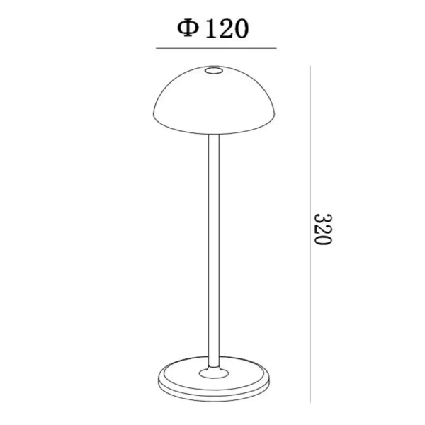 Lampa stołowa JOY 15500/02/30 Lucide LED 1,5W 3000K IP54 dotykowa czarna
