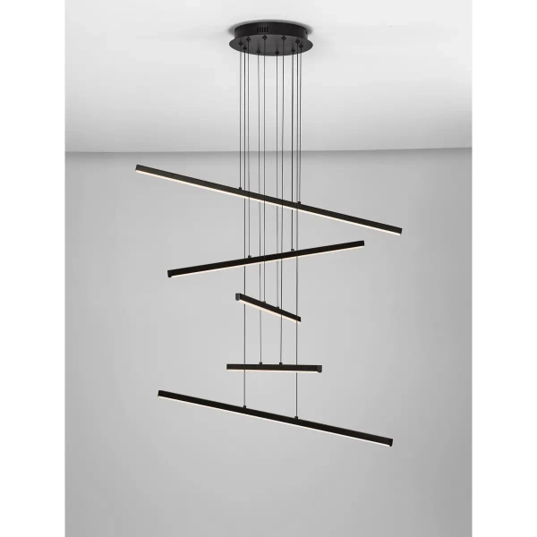 Ściemnialna lampa wisząca CENVIRO LE45449 LED 49W 3200K belka czarna