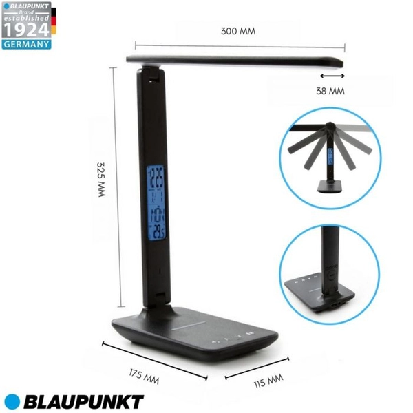 Lampka na biurko stojąca Blaupunkt LBB6PRO LED 6W 3000K-6000K czarna