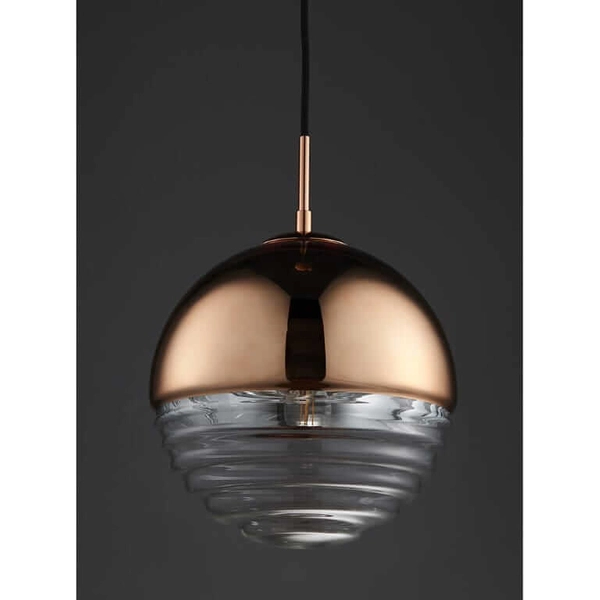Kulista lampa zwis Paloma 68956 Endon transparentna miedziana