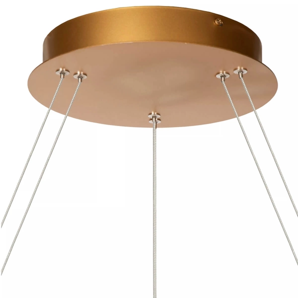 Sypialniana lampa wisząca Vidal LED 92W 2700K złote pierścienie