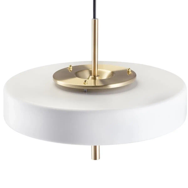 Lampa wisząca okrągła Artdeco ST-MP8872 WHITE Step z włącznikiem biała złota
