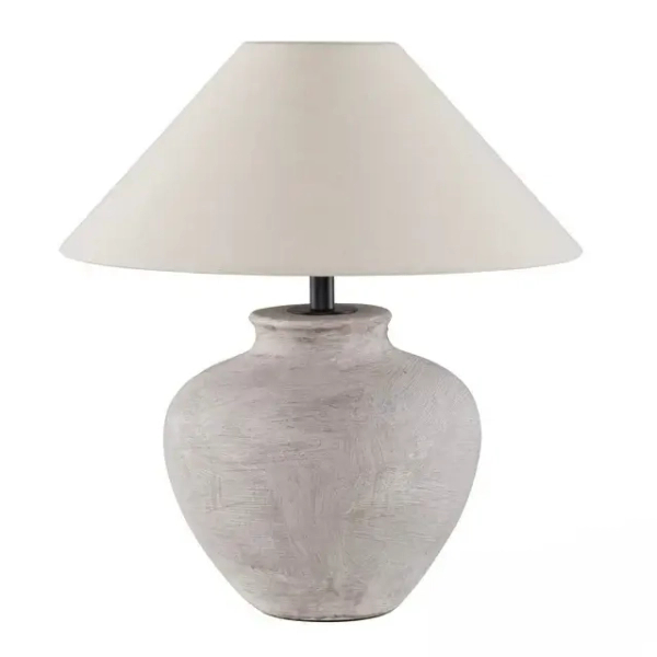 Lampka nocna ceramiczna BELUNCA LE45281 na komodę beżowa