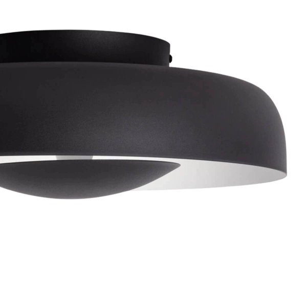 Okrągły plafon Portafortuna ABR-PPF20W LED 20W 3000K do sypialni czarny