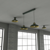 Industrialna lampa wisząca Felix do jadalni zielona złota