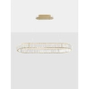 Owalna lampa wisząca Bauta crystal LED 48W 3500K glamour złota