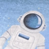 Prostokątny dywan dziecięcy Kosmonauta 322890 kosmos kolorowy