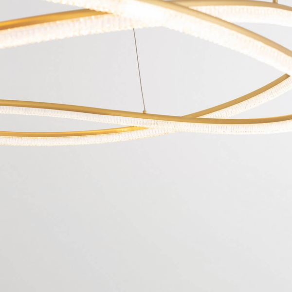 Lampa wisząca nad stół ILAVE LE44324 LED 68W 3000K spirala złota