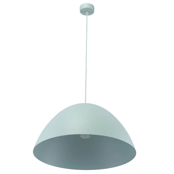 Zwisająca lampa do sypialni Faro 974 kopuła metalowa miętowa