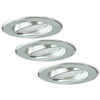 Wpuszczane LAMPY sufitowe SUN OLAL 305268 Polux zestaw 3 OPRAW podtynkowych LED 10,5W 3000K do zabudowy srebrne