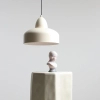 Wisząca lampa nad wyspę Como 946G9 Aldex metalowy abażur kremowy
