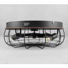 Plafon z wentylatorem VULKOR DL032-61105 RL Light loft druciak drewniany czarny