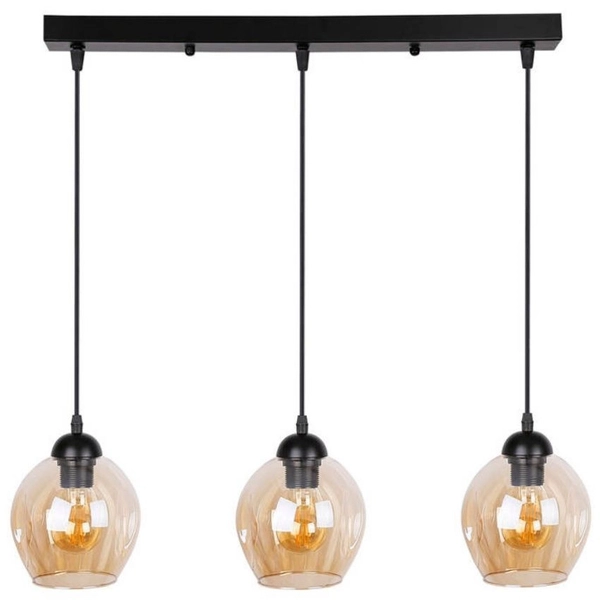 Potrójna lampa wisząca Aspa 33-00606 Candellux czarna brązowa