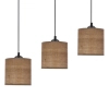 Potrójna lampa wisząca LEGNO 33-18335 z abażurami brązowa czarna