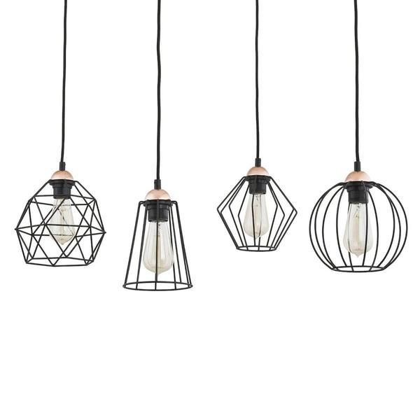 Wielopunktowa lampa wisząca loft Cubus 1646 TK Lighting czarna