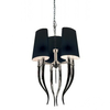 Wisząca lampa salonowa Diablo z abażurami czarna chrom