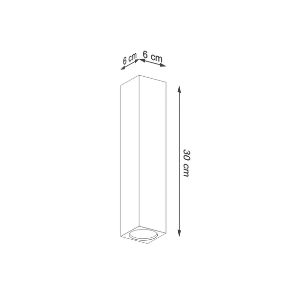 Ekologiczna lampa sufitowa SL.1041 prostokątna drewniana