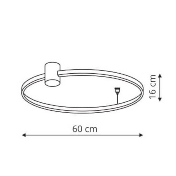 Sufitowa lampa RING LP-909/1C S BK CCT Light Prestige LED 35W regulowana zmienna barwa światła czarny