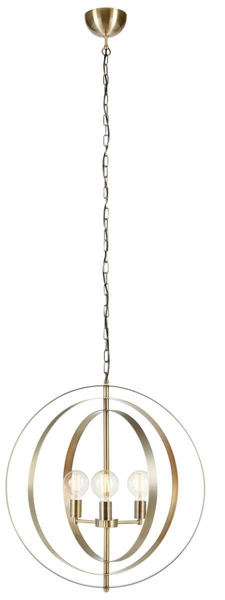 Wisząca lampa retro Orbit złote pierścienie rings do salonu