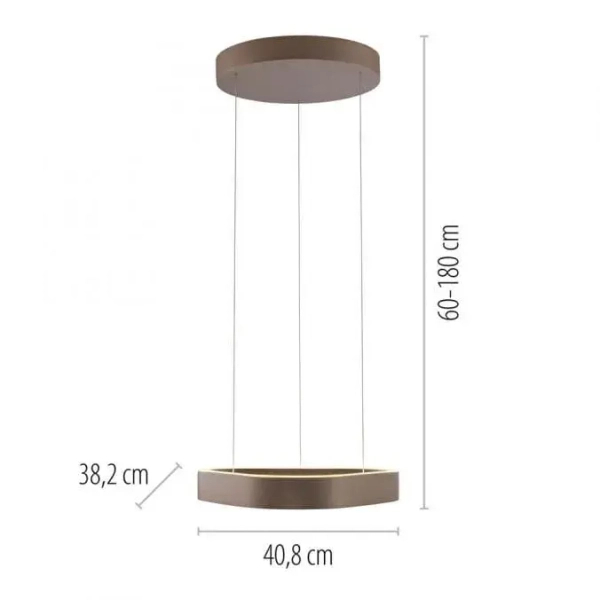 Wisząca lampa ze zmienną barwą Q-STRETTO brązowa 2689-97 1xLED 38W 2200-5000K regulowana