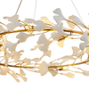 Ceramiczna lampa zwisowa Botanika XY080P-100 liście złota biała