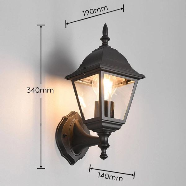 Elewacyjny kinkiet latarnia Livenza 205760132 IP44 czarny