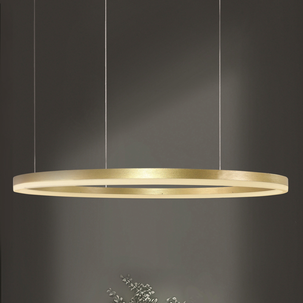 Lampa wisząca Halo AZ4973 LED 120W 3000-6000K pierścień złota